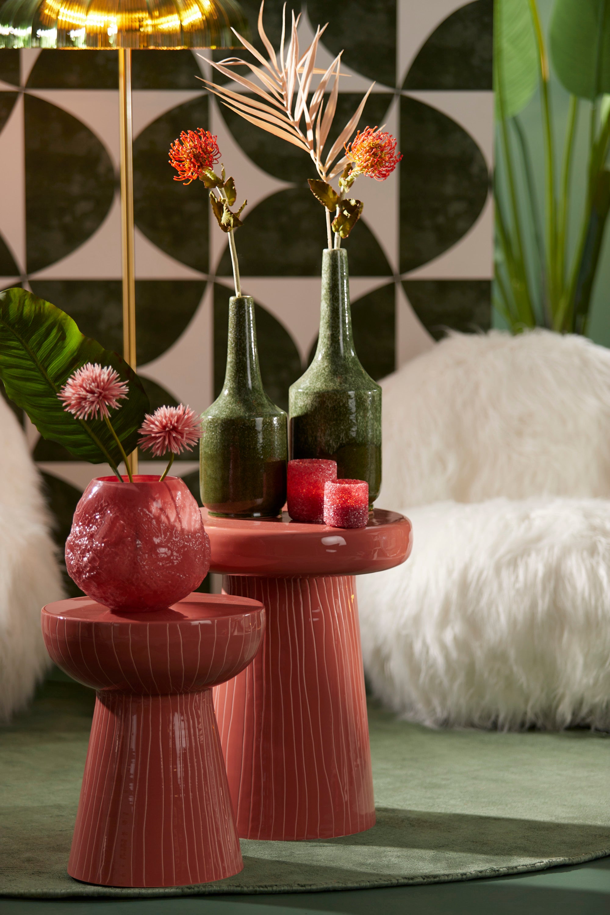 NUNOA koral lerakóasztal Ø41x51