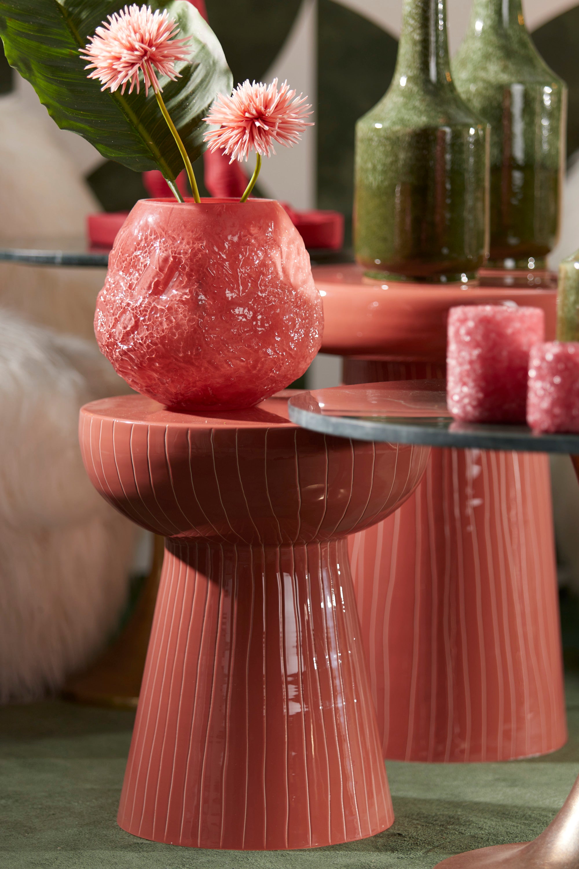 NUNOA koral lerakóasztal Ø35x41