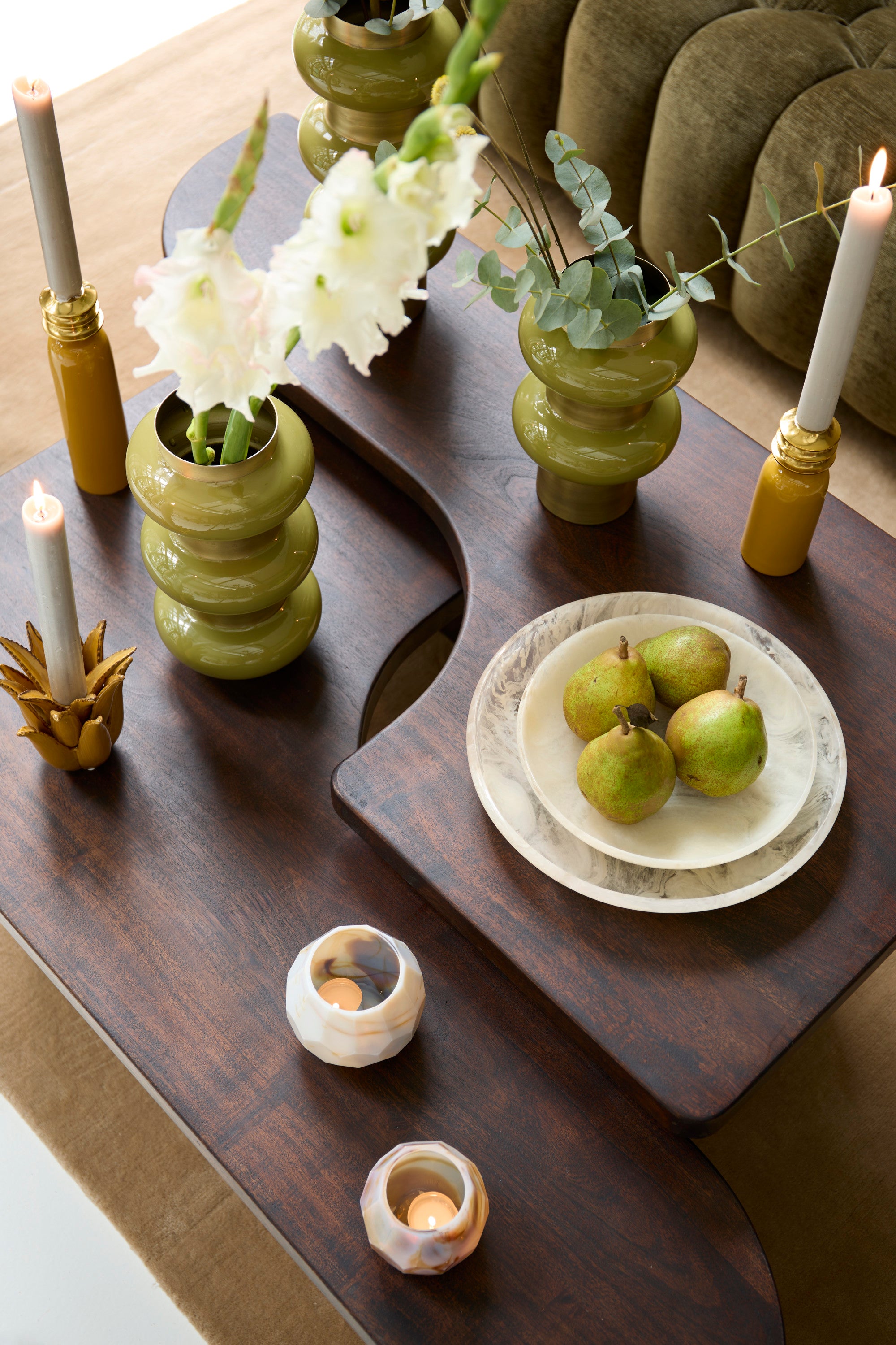 CRATO akác dohányzóasztal szett