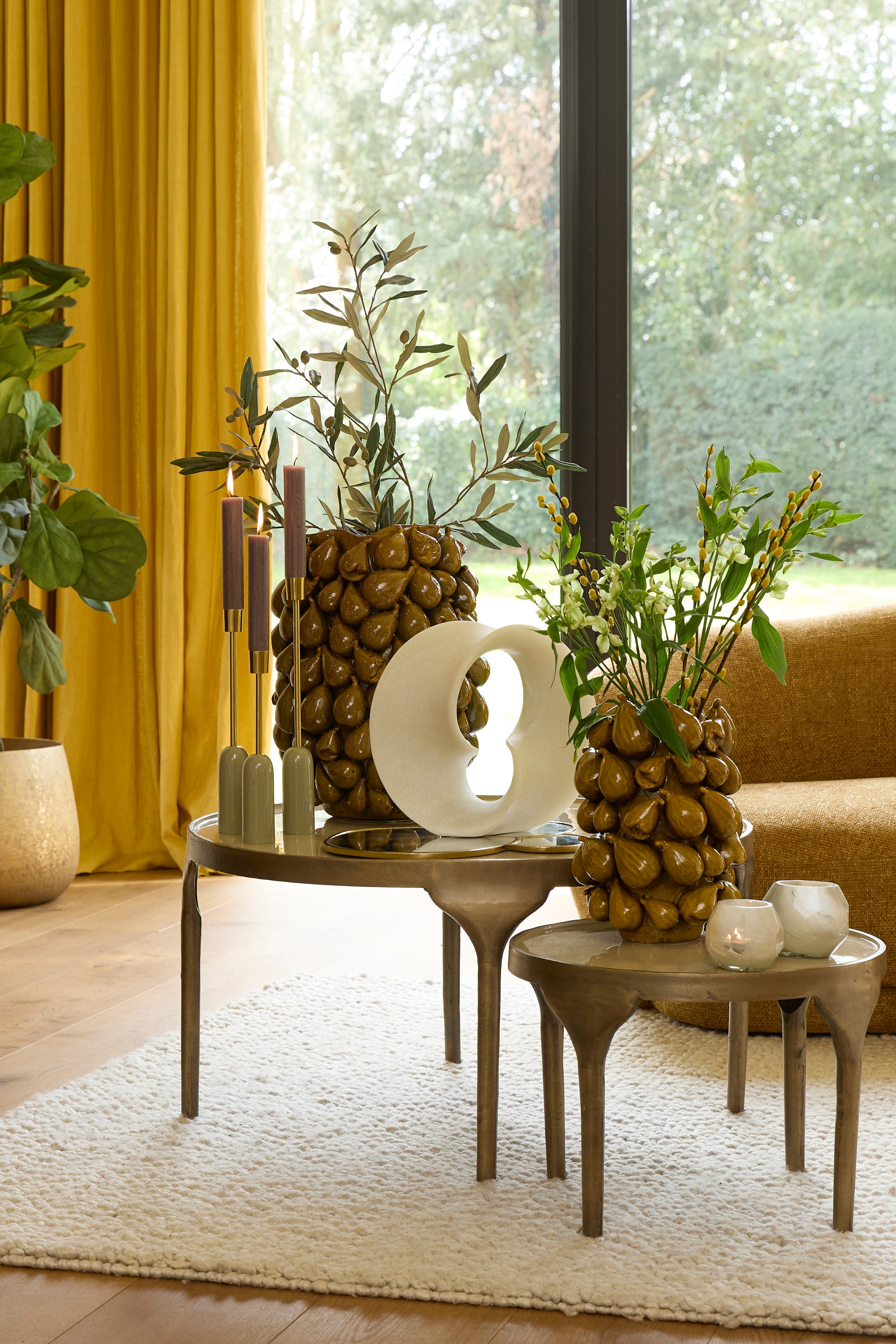 LAPAZ bronz dohányzóasztal szett