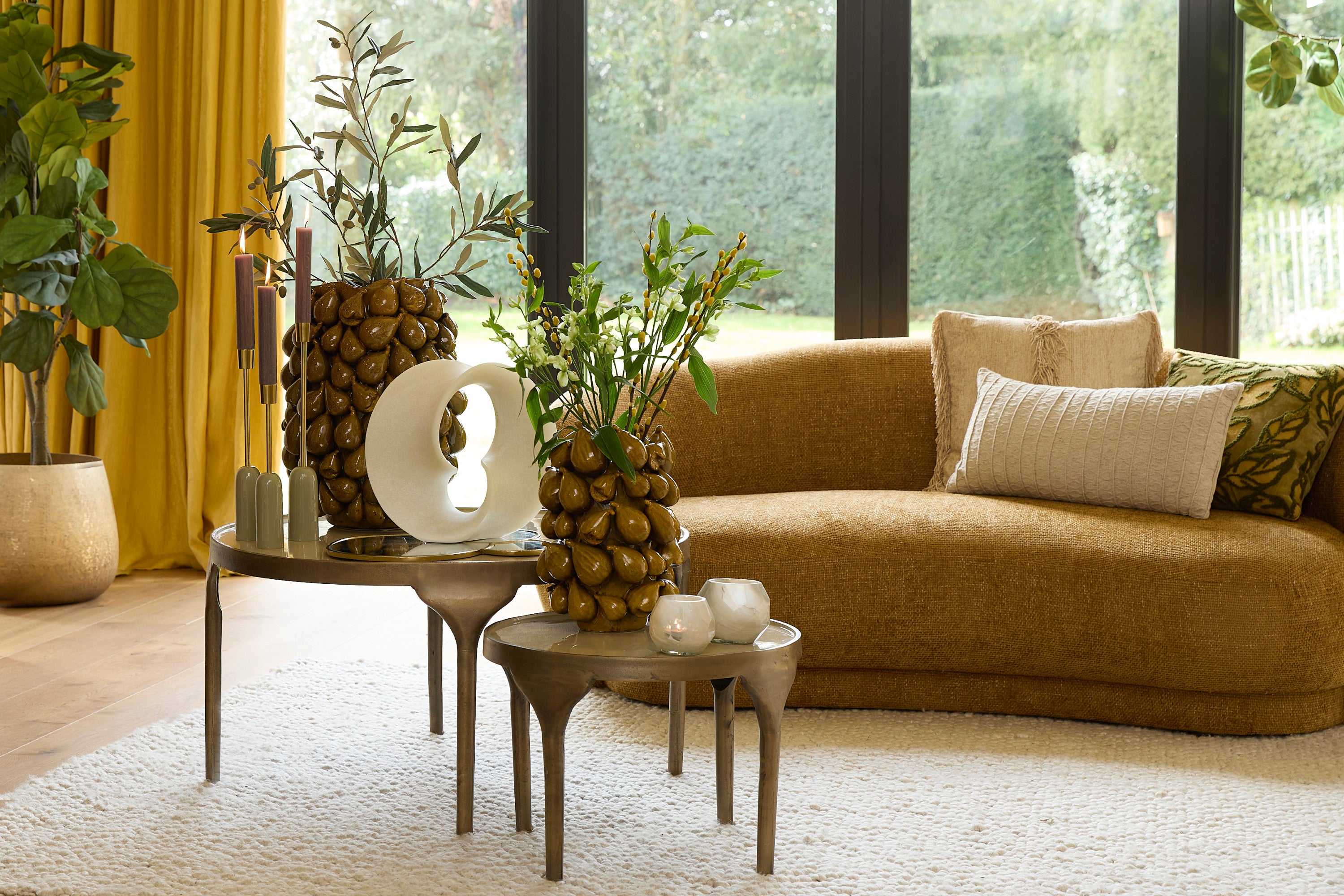 LAPAZ bronz dohányzóasztal szett