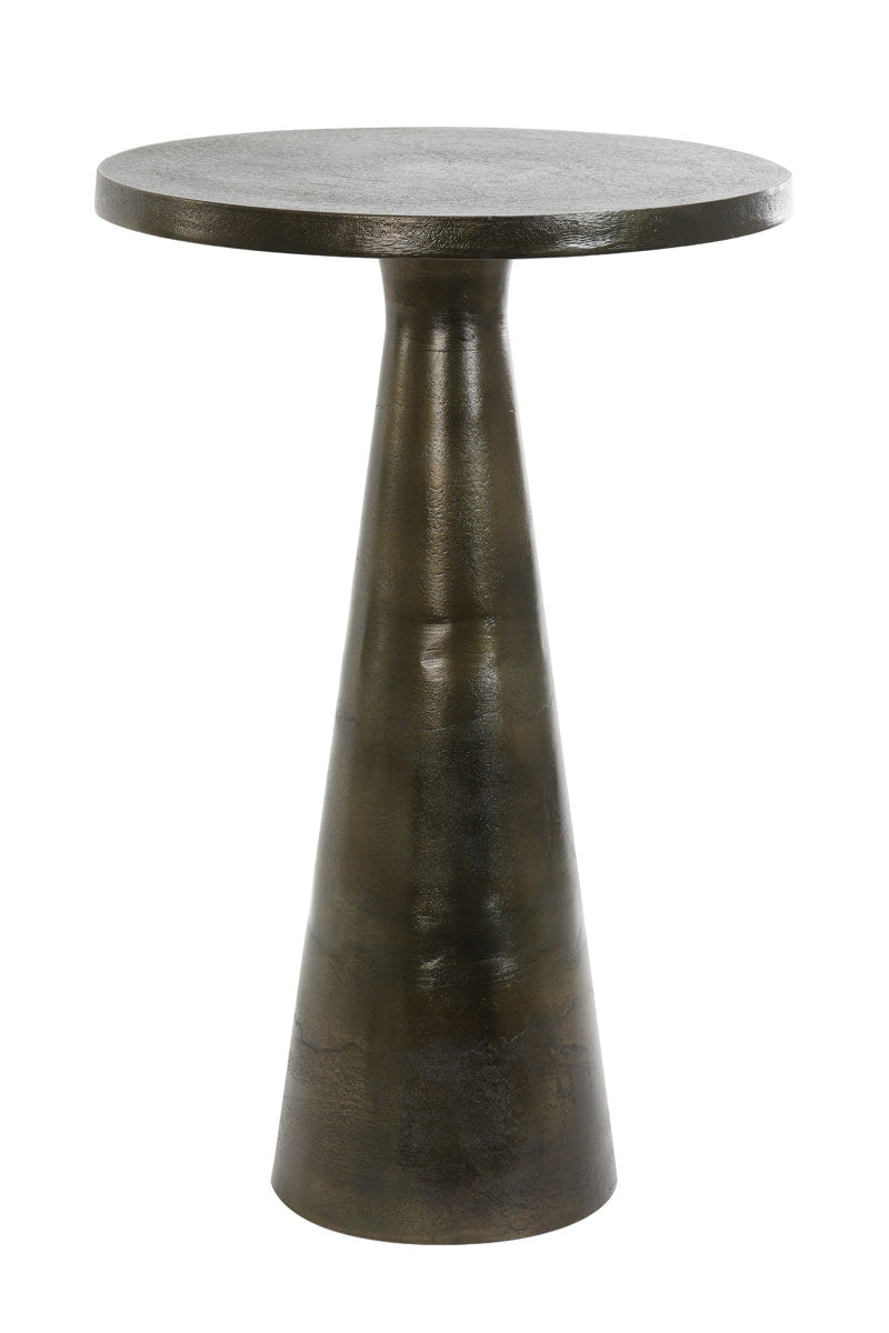 PASJA antikolt bronz lerakóasztal Ø39x61