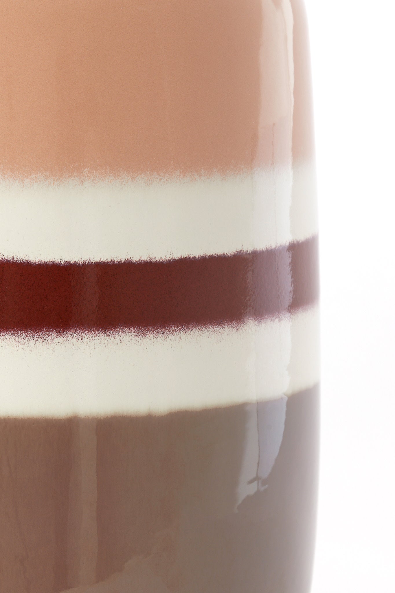 FRANCA csíkos kerámia lerakóasztal Ø34x46