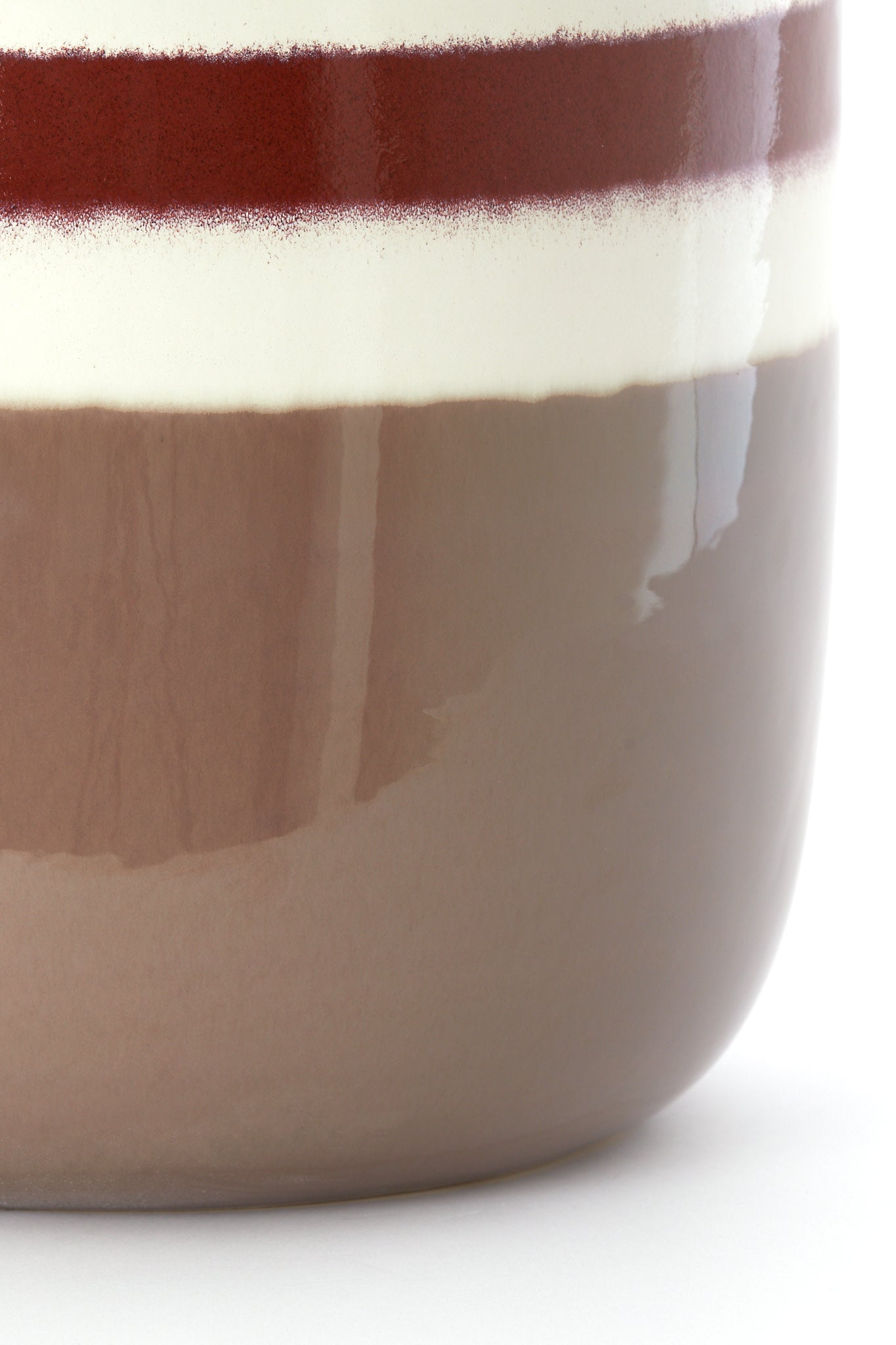 FRANCA csíkos kerámia lerakóasztal Ø34x46