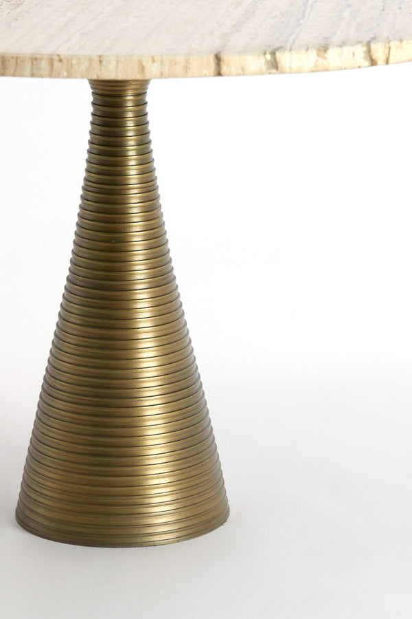 BAHIA travertin dohányzóasztal Ø60×40