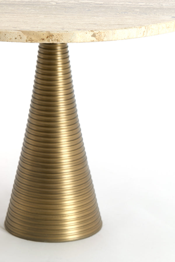 BAHIA travertin dohányzóasztal Ø50x35