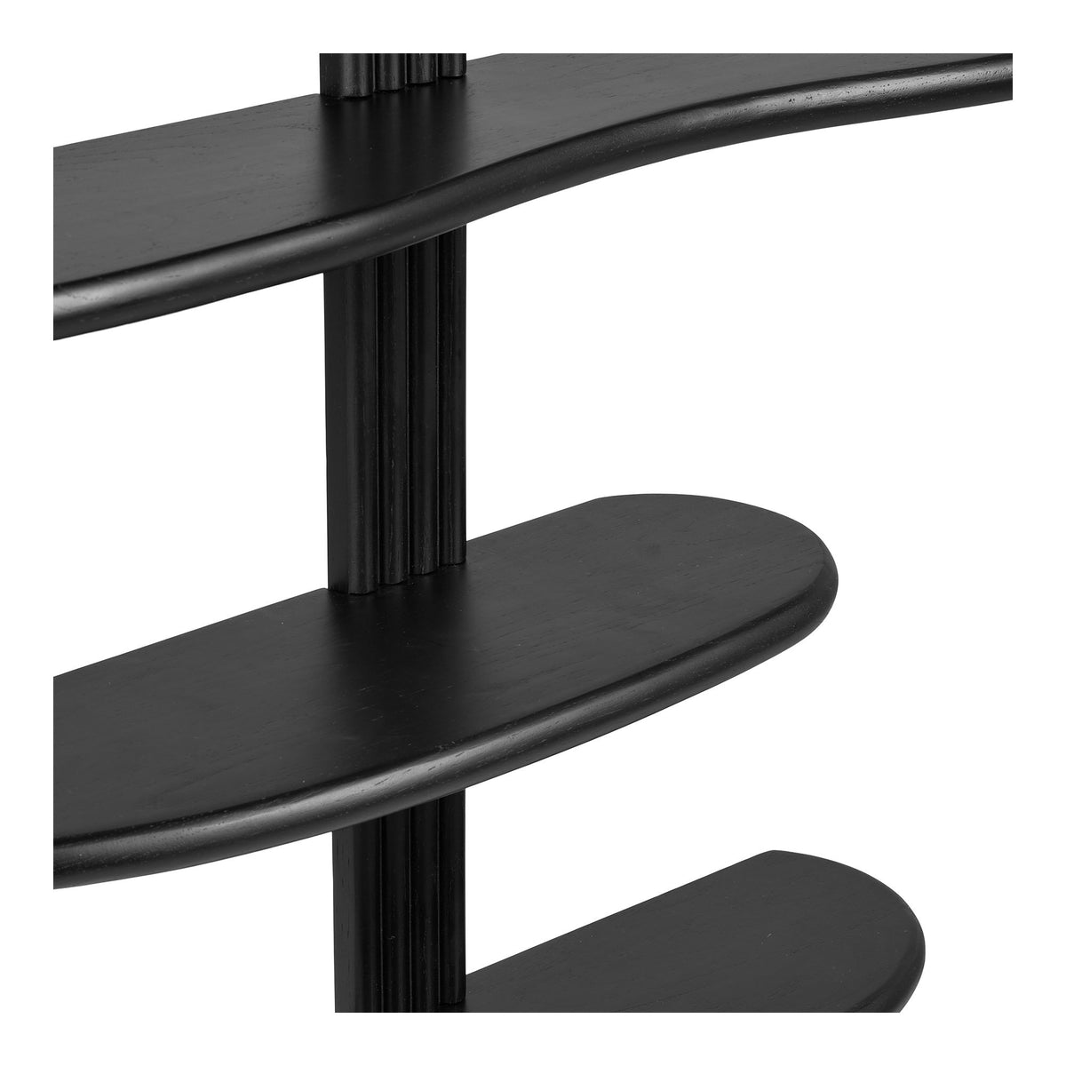 Aliano 4 fekete tölgy fali polc
