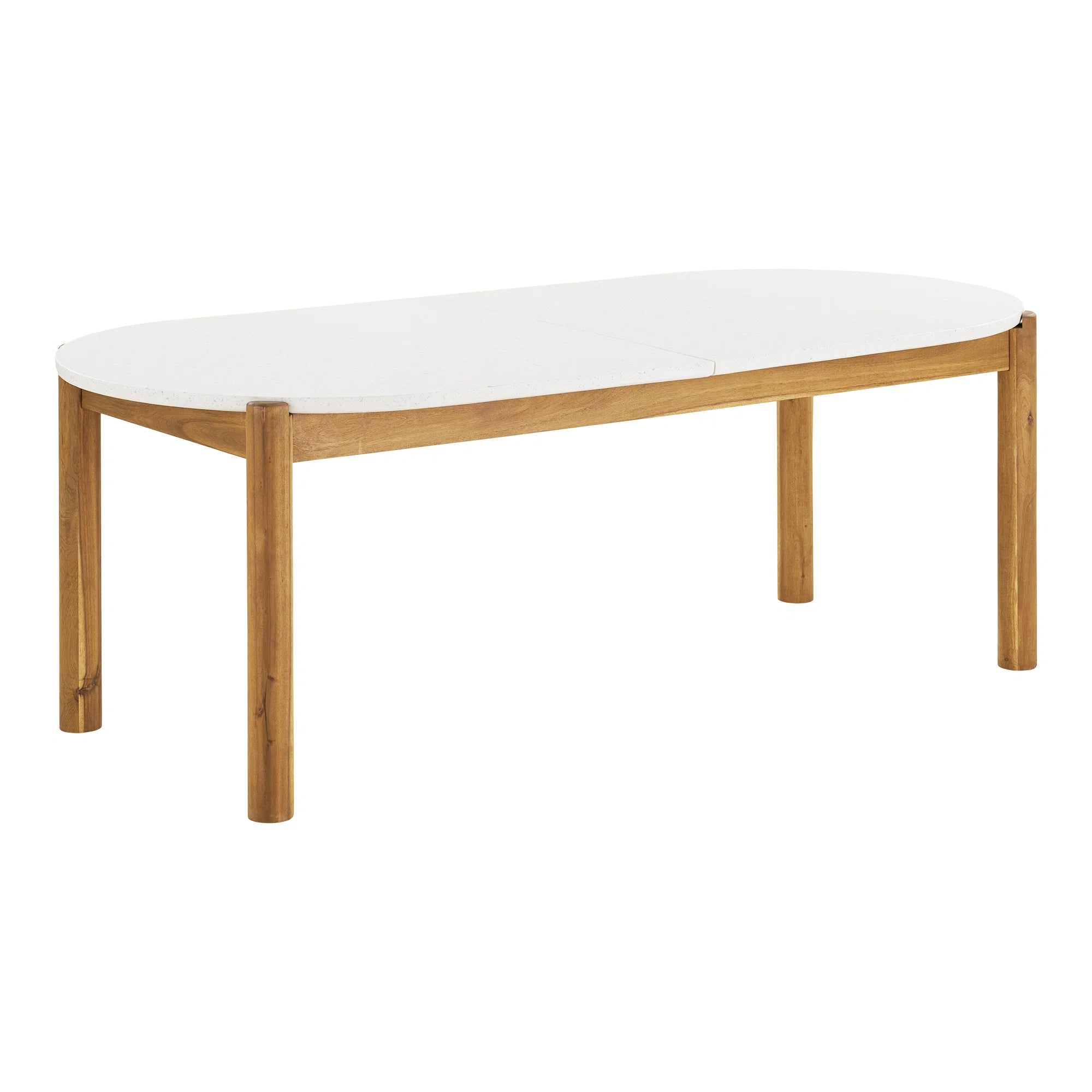Terracina kültéri étkezőasztal 210×95 cm – akácfa és terrazzo