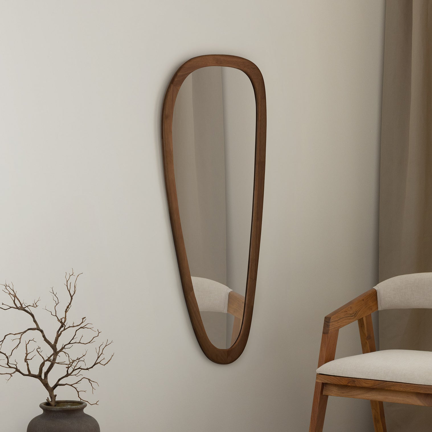 Flow organikus fali tükör 120cm