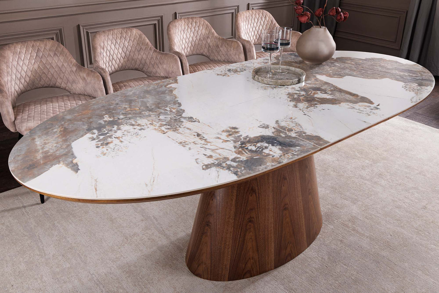 UNI WALNUT bővíthető étkezőasztal 160-200cm