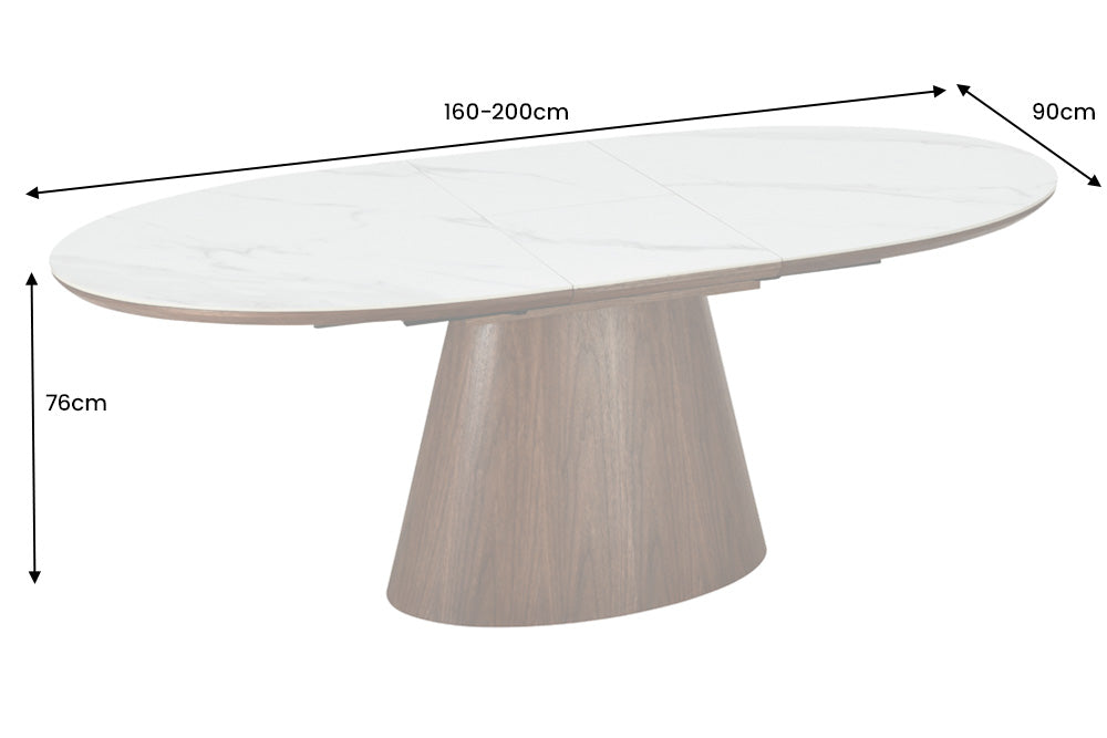 UNI WALNUT bővíthető étkezőasztal 160-200cm