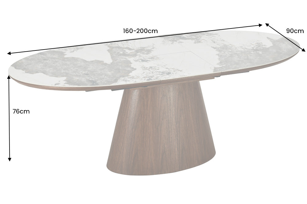 UNI WALNUT bővíthető étkezőasztal 160-200cm