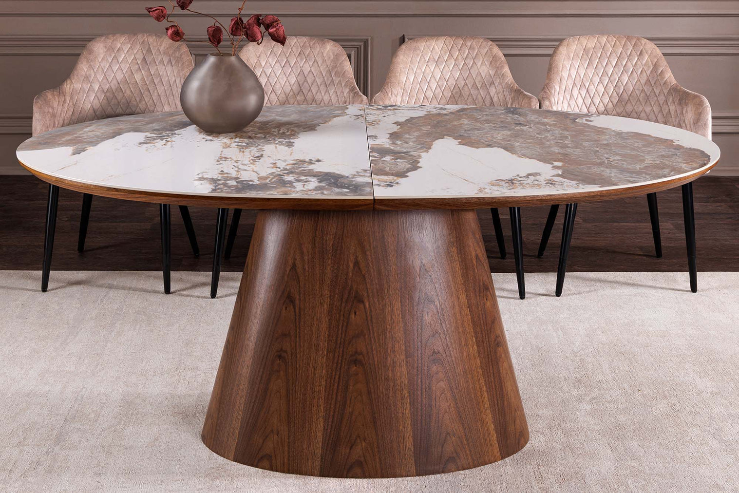 UNI WALNUT bővíthető étkezőasztal 160-200cm
