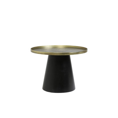 Coffee table Ø60x44 cm POPETA antique bronze-black