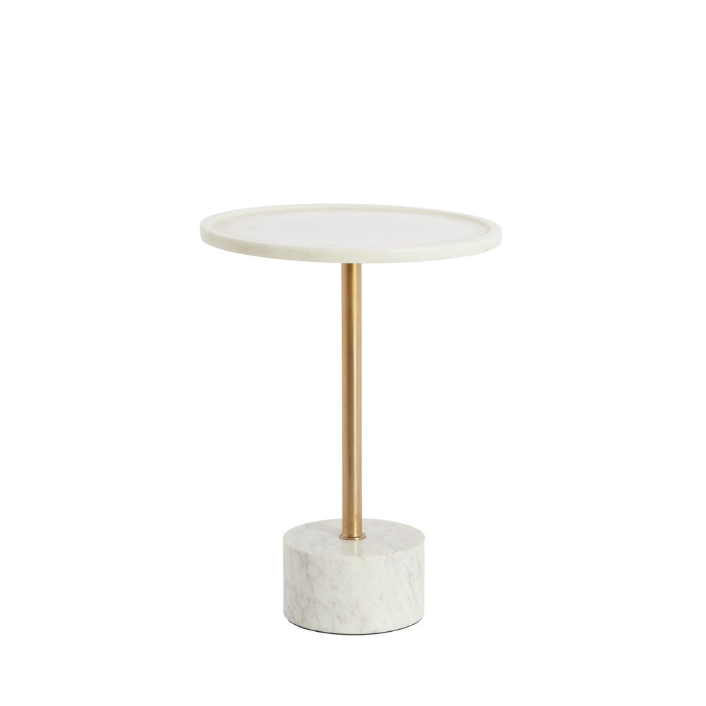 CIVITA márvány/travertin lerakóasztal Ø37x49