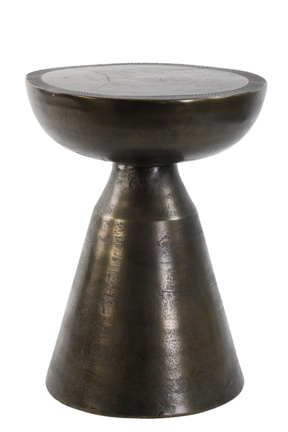 PASJA antikolt bronz lerakóasztal Ø39x53