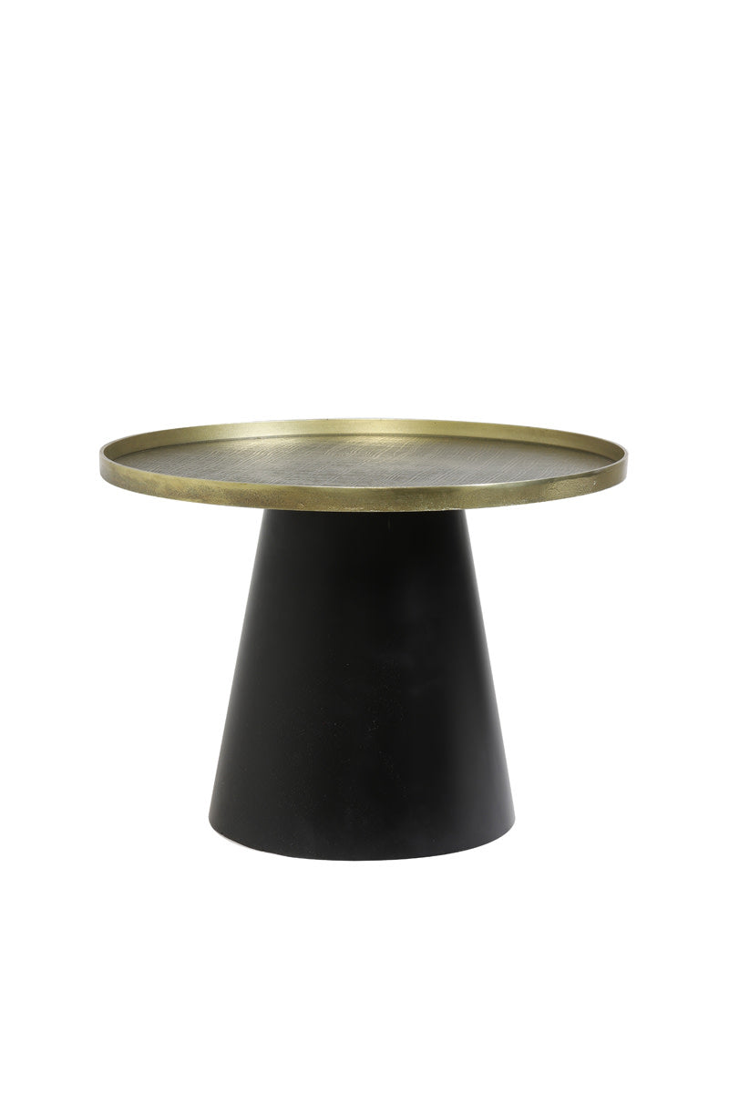 Coffee table Ø60x44 cm POPETA antique bronze-black