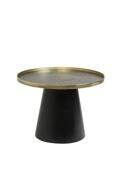 Coffee table Ø60x44 cm POPETA antique bronze-black