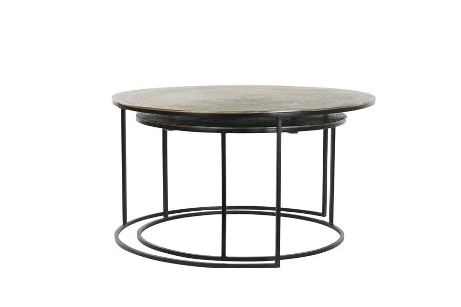 PRIMO bronz dohányzóasztal szett