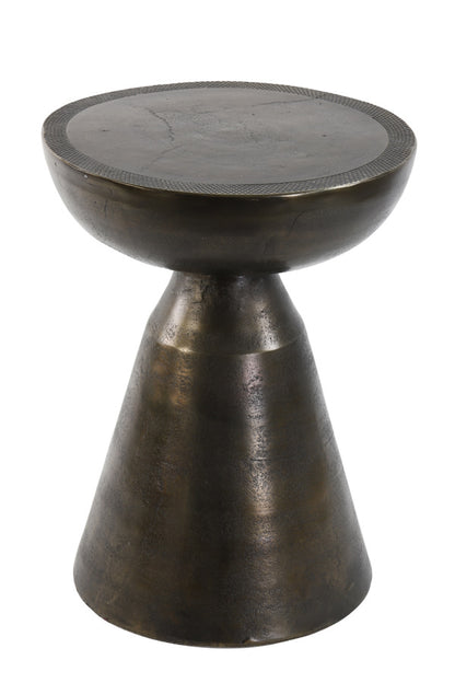 PASJA antikolt bronz lerakóasztal Ø39x53