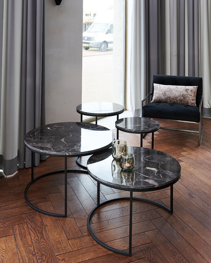 ALFIO márvány dohányzóasztal szett