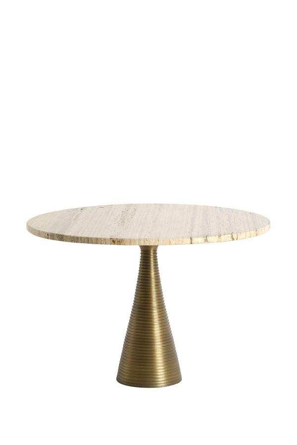 BAHIA travertin dohányzóasztal Ø60×40