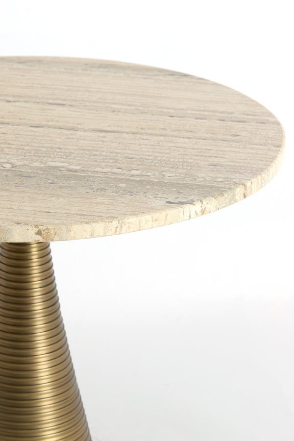 BAHIA travertin dohányzóasztal Ø50x35