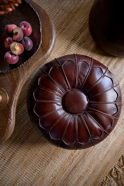 CALIMA bőr Puff Ø58x32