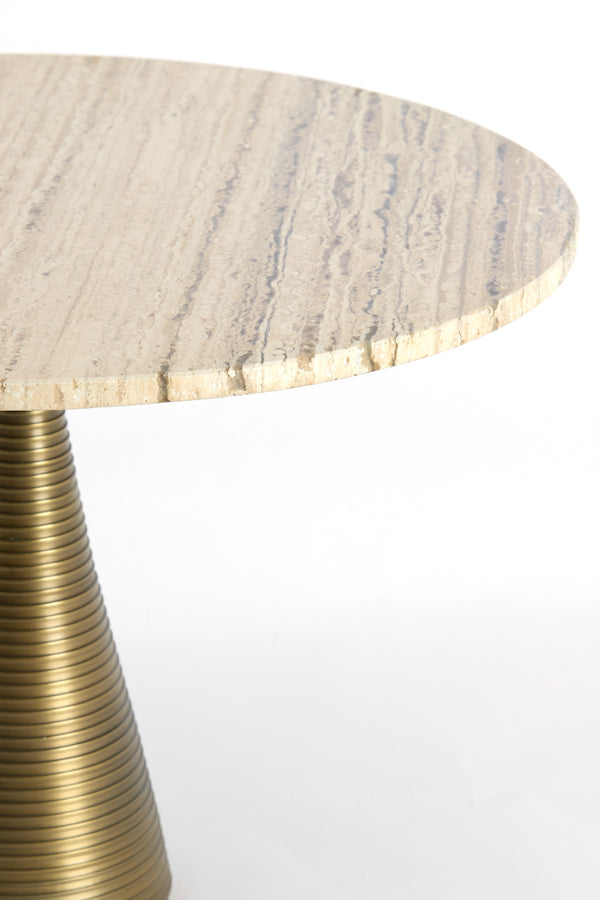 BAHIA travertin dohányzóasztal Ø60×40