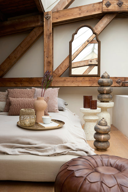 CALIMA bőr Puff Ø58x32