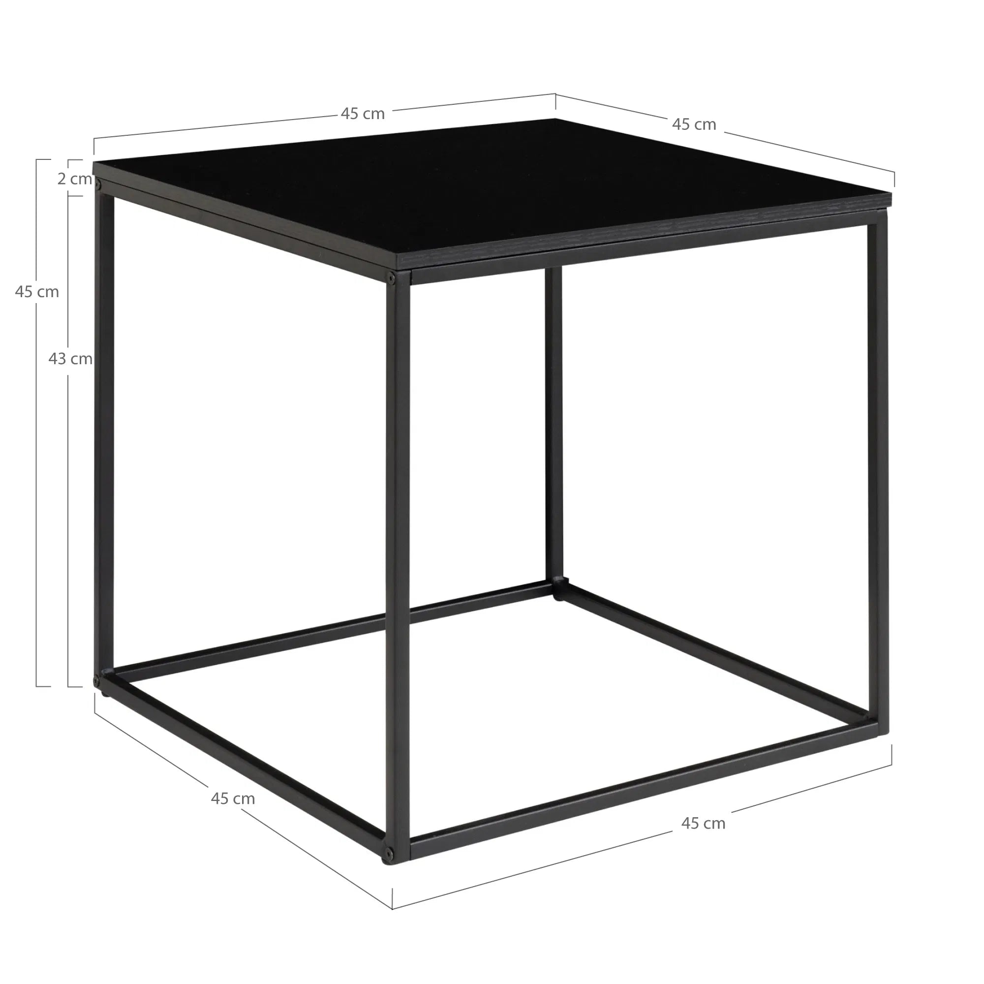 Vita lerakóasztal 45x45