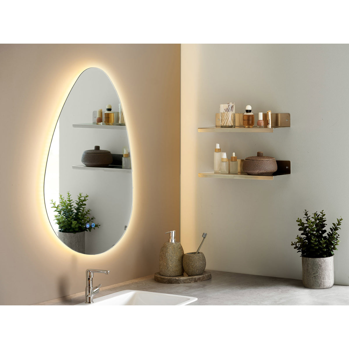 Kiama LED fürdőszobai tükör 58×80