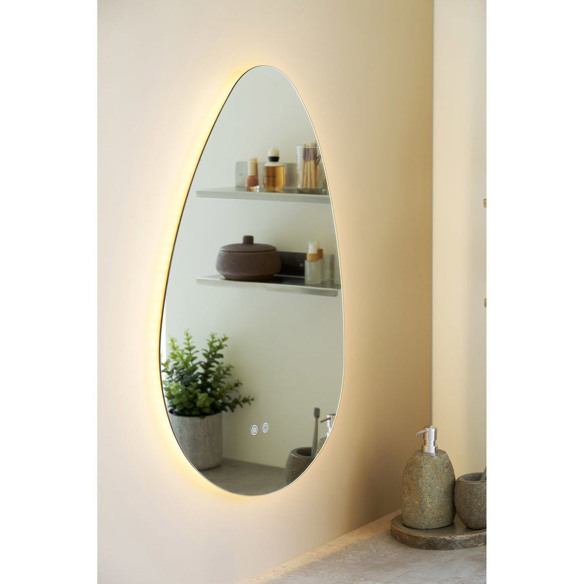 Kiama LED fürdőszobai tükör 58×80