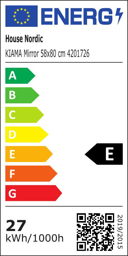 Kiama LED fürdőszobai tükör 58×80