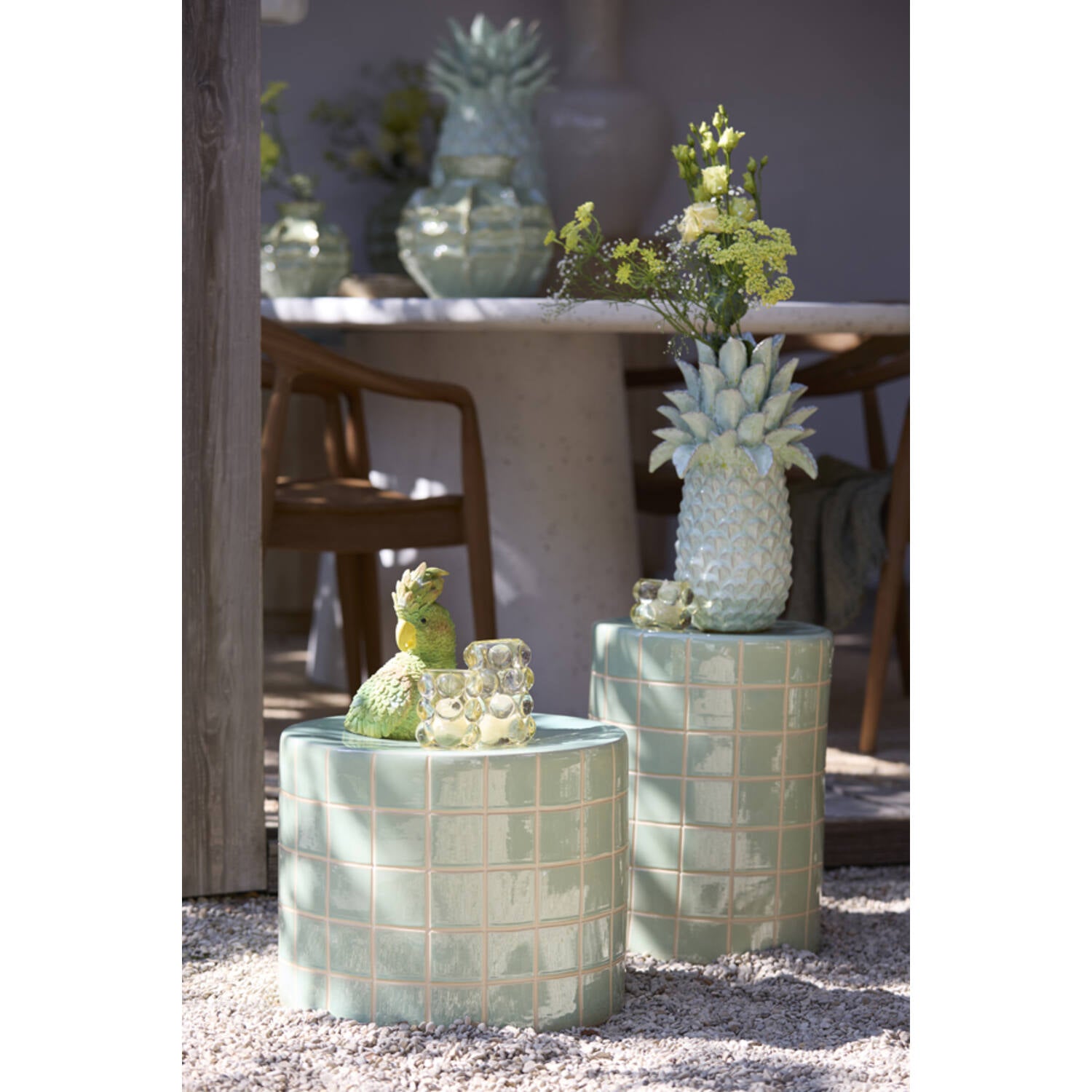 MAUCHO kerámia lerakóasztal Ø33x44