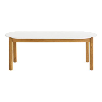 Terracina kültéri étkezőasztal 210×95 cm – akácfa és terrazzo