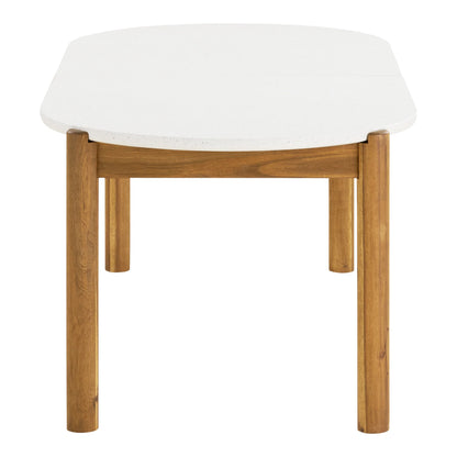 Terracina kültéri étkezőasztal 210×95 cm – akácfa és terrazzo