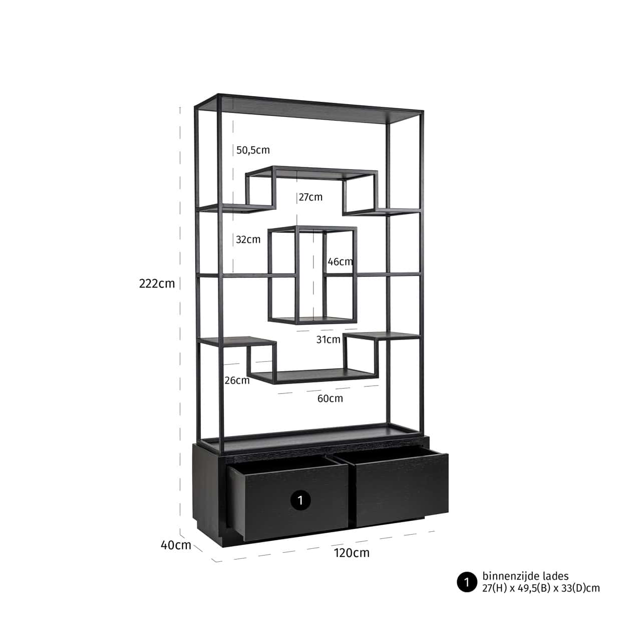 Bonvoy polcos kabinetszekrény
