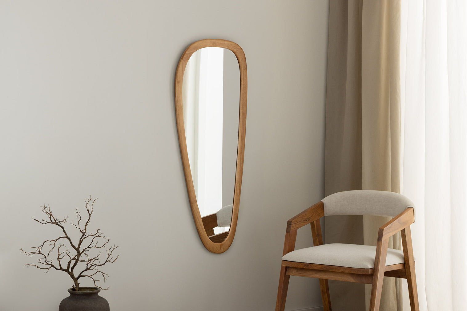 Flow organikus fali tükör 120cm