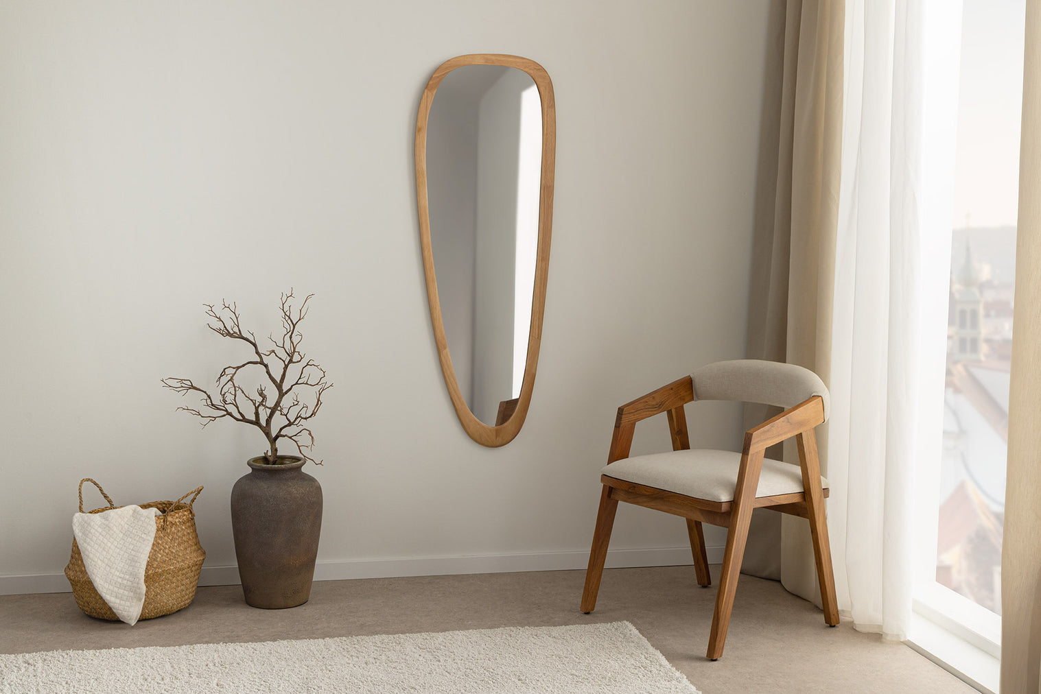 Flow organikus fali tükör 120cm