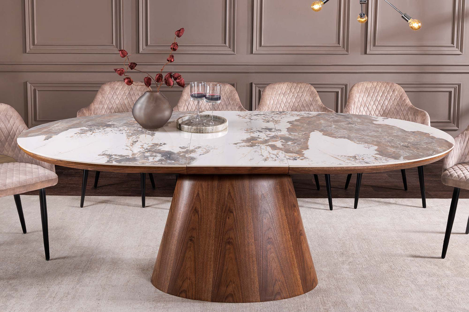 UNI WALNUT bővíthető étkezőasztal 160-200cm