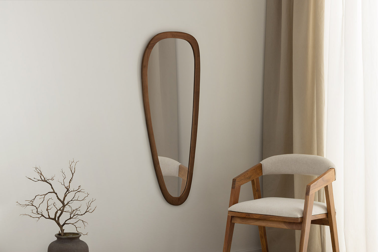 Flow organikus fali tükör 120cm