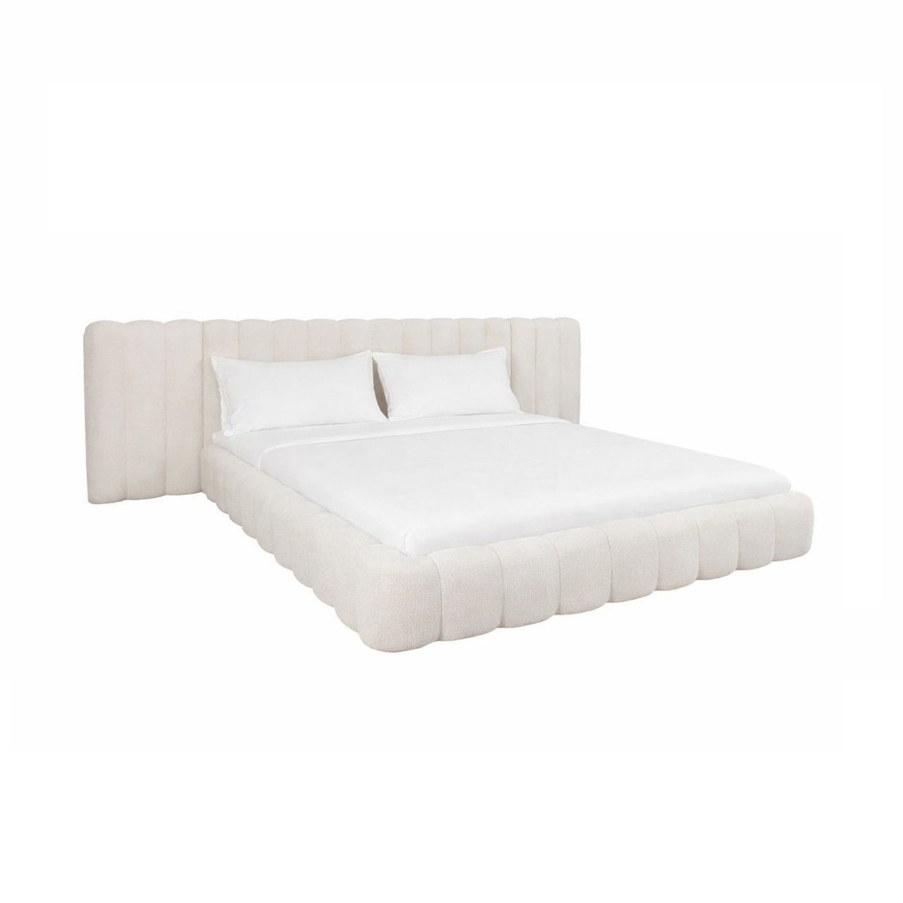 Bed Cupidon cream fancy 180x210 with storage