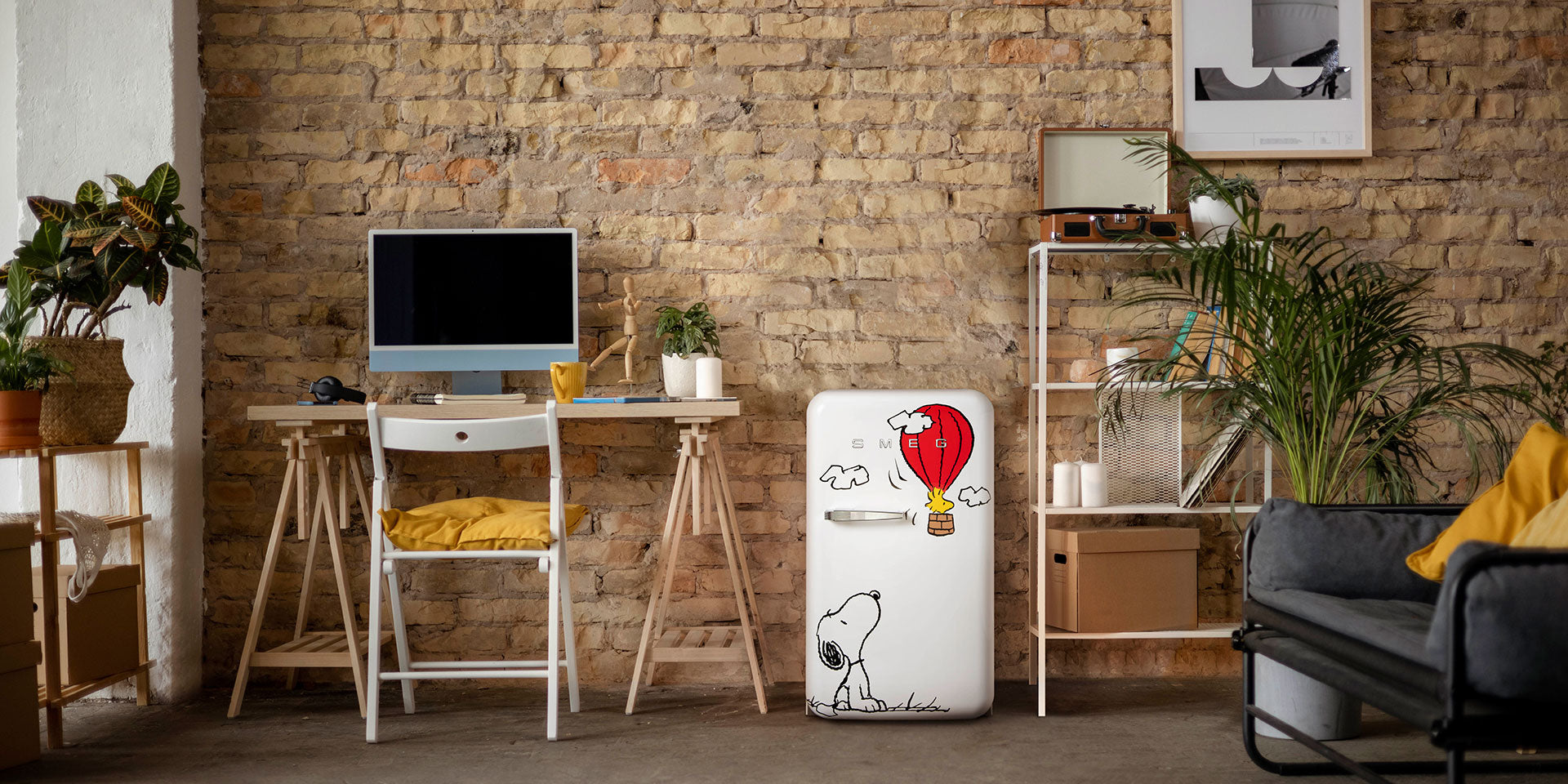 SMEG SNOOPY hűtőszekrény fagyasztóval